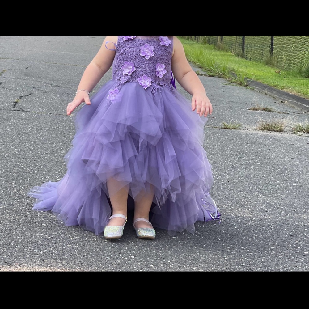 Lavender Tulle Flower Girl Dress